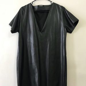 Missguided leather shift dress